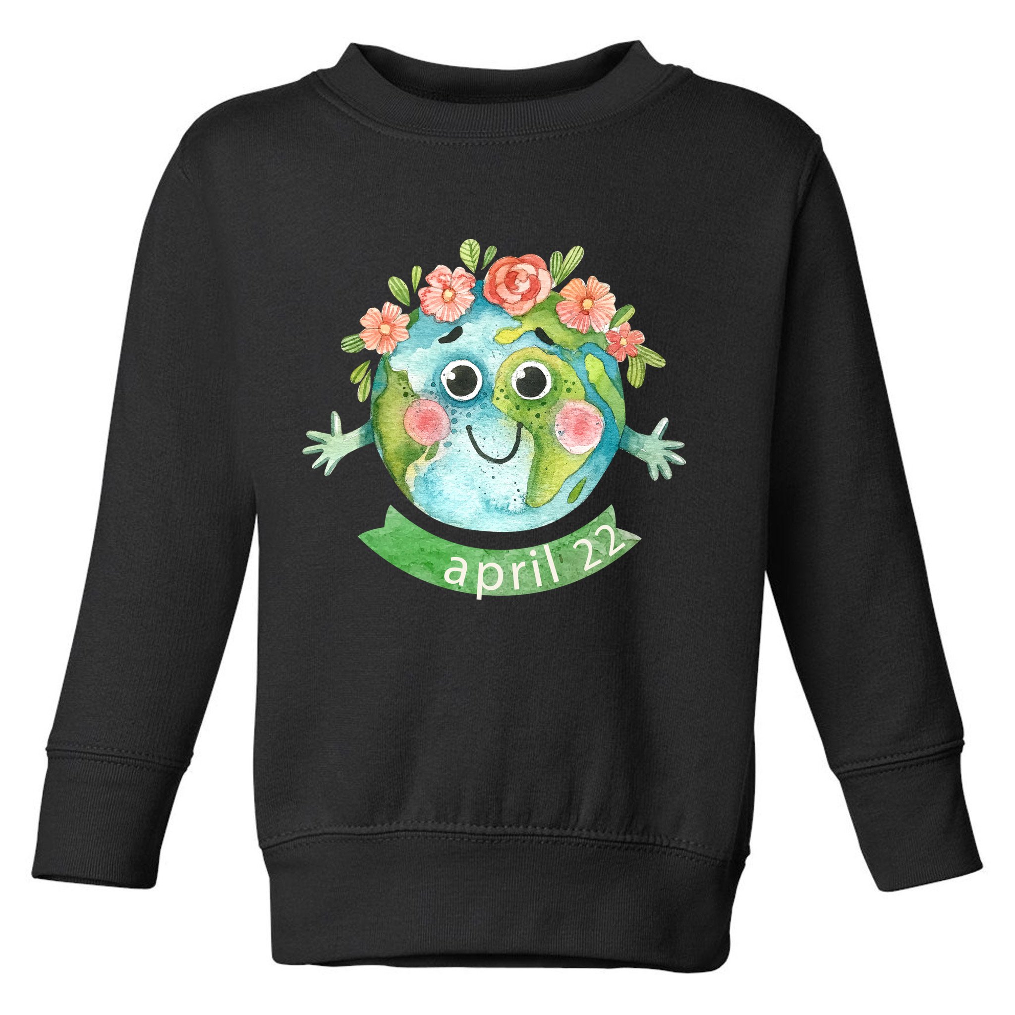 Floral Earth Day April Toddler Sweatshirt