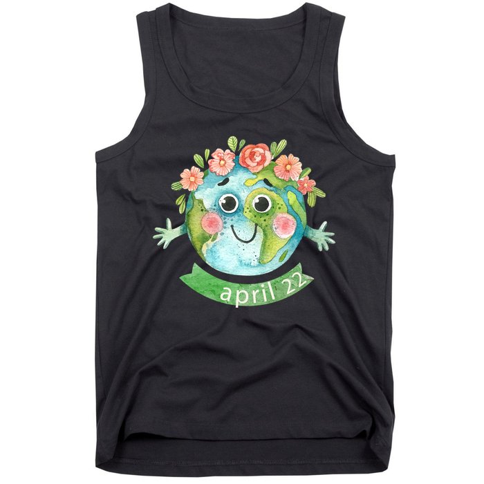 Floral Earth Day April Tank Top