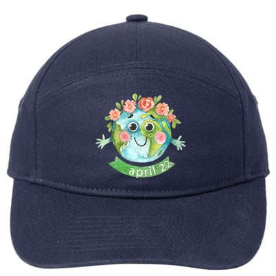 Floral Earth Day April 7-Panel Snapback Hat