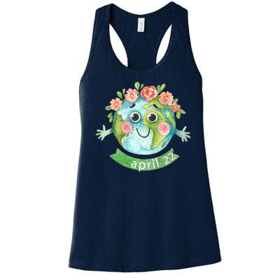 Floral Earth Day April Women's Racerback Tank