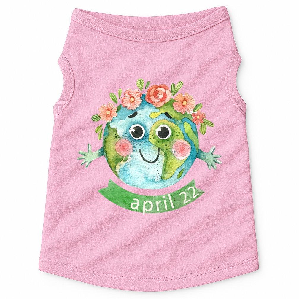 Floral Earth Day April Doggie Tank