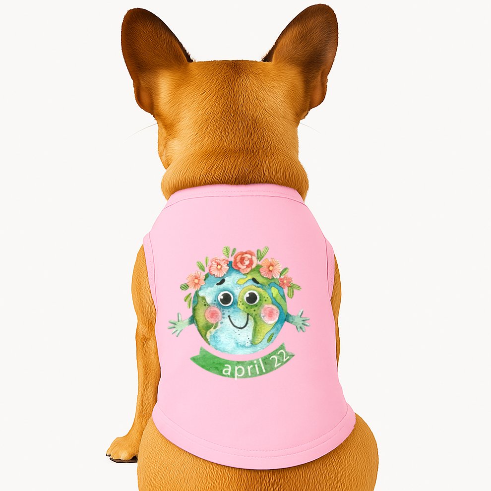 Floral Earth Day April Doggie Tank