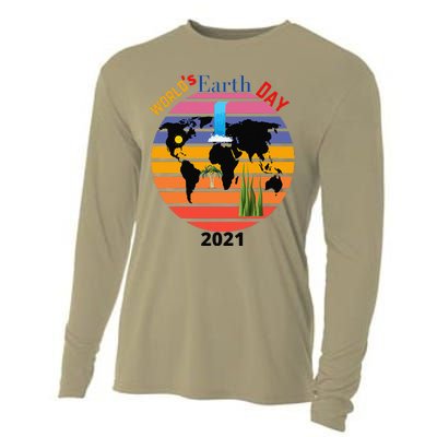 Funny Earth's Day Gift Cooling Performance Long Sleeve Crew