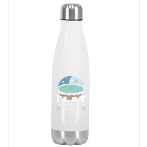 Flat Earth Design Idea Once You Go Flat Conspiracy Theories Gift Stainless Steel Insulated Water Bottle