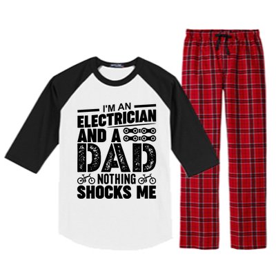 Funny Electrician Dad Nothing Shocks Me Raglan Sleeve Pajama Set