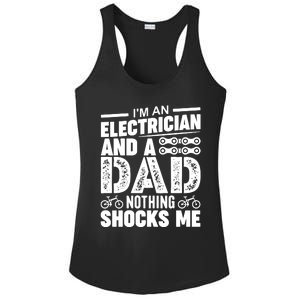 Funny Electrician Dad Nothing Shocks Me Ladies PosiCharge Competitor Racerback Tank