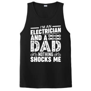 Funny Electrician Dad Nothing Shocks Me PosiCharge Competitor Tank