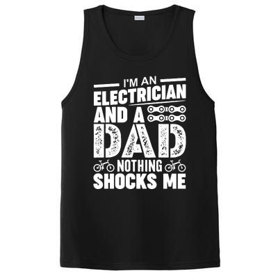 Funny Electrician Dad Nothing Shocks Me PosiCharge Competitor Tank