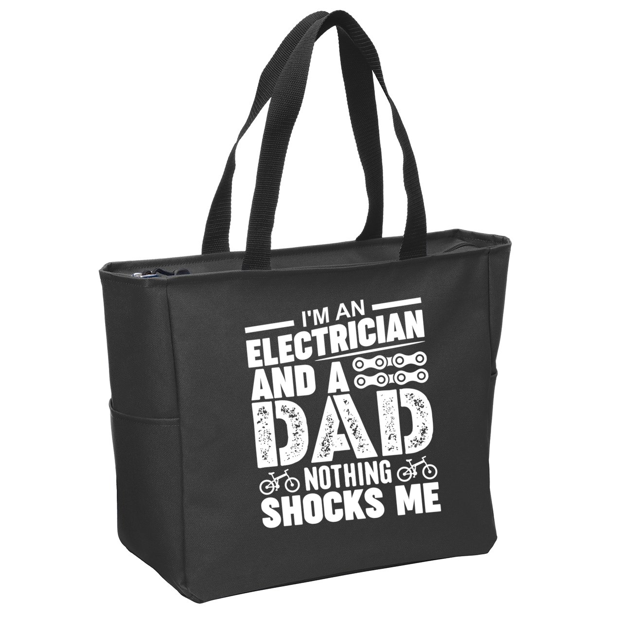 Funny Electrician Dad Nothing Shocks Me Zip Tote Bag