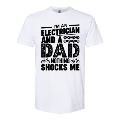 Funny Electrician Dad Nothing Shocks Me Softstyle® CVC T-Shirt