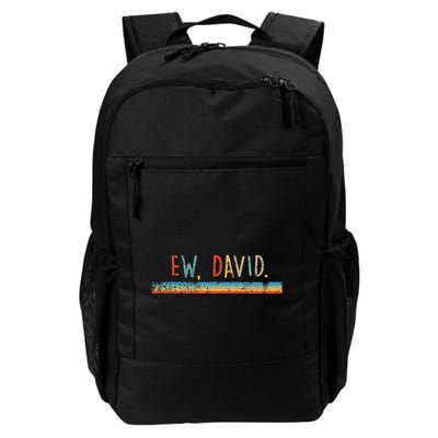 Funny Ew David. Vintage Retro Distressed Backpack