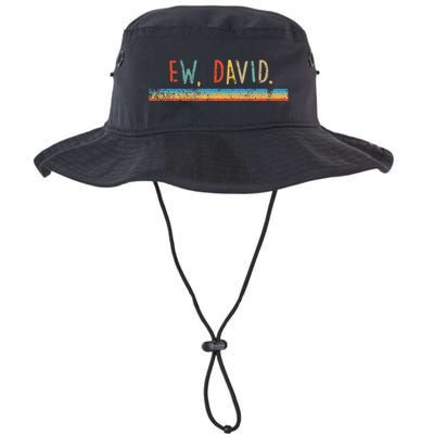 Funny Ew David. Vintage Retro Distressed Bucket Hat