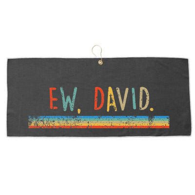 Funny Ew David. Vintage Retro Distressed Large Microfiber Waffle Golf Towel