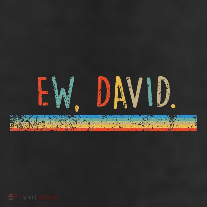 Funny Ew David. Vintage Retro Distressed Trucker Hat