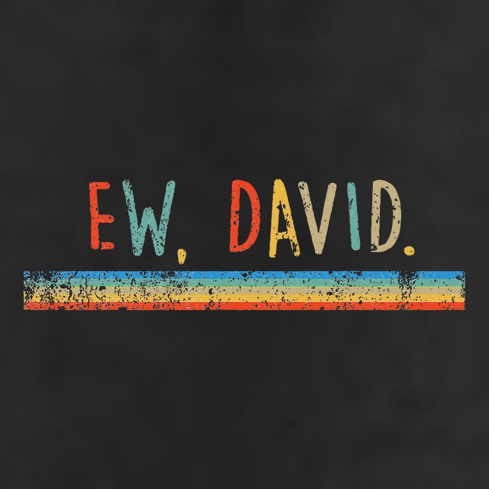 Funny Ew David. Vintage Retro Distressed Golf Towel