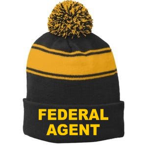 Federal Agent Stripe Pom Pom Beanie