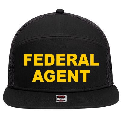 Federal Agent 7 Panel Mesh Trucker Snapback Hat