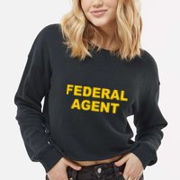 Federal Agent Cropped Pullover Crew