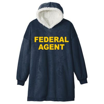 Federal Agent Hooded Wearable Blanket