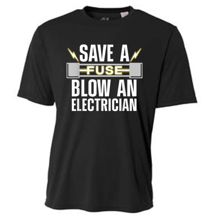 Funny Electrician Electrical Fuse Engineers Cooling Performance Crew T-Shirt