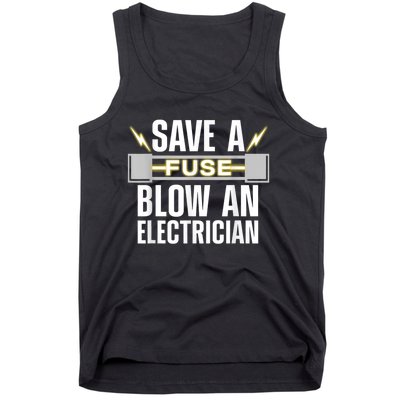 Funny Electrician Electrical Fuse Engineers Tank Top