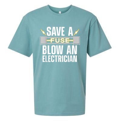 Funny Electrician Electrical Fuse Engineers Sueded Cloud Jersey T-Shirt