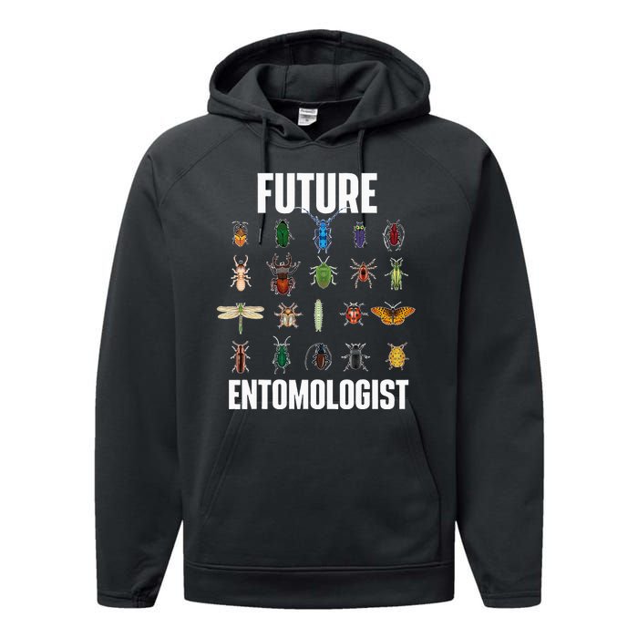 Future Entomologist Entomology Insect Lover Bug Collector Performance Fleece Hoodie