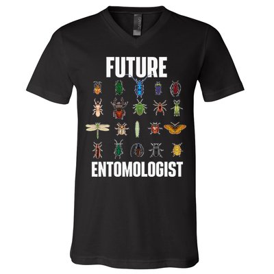 Future Entomologist Entomology Insect Lover Bug Collector V-Neck T-Shirt