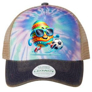 Funny Easter Egg Eggs Soccer Lovers Players Legacy Tie Dye Trucker Hat