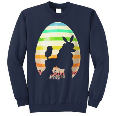 Funny Easter Egg Vintage Style Standard Poodle Dog Easter Sweatshirt