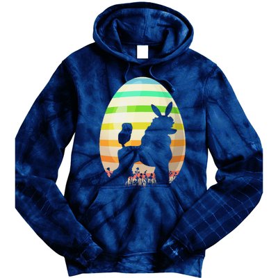 Funny Easter Egg Vintage Style Standard Poodle Dog Easter Tie Dye Hoodie