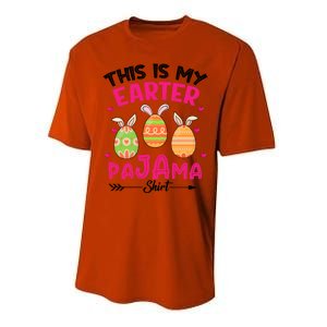 Funny Easter Egg Bunny Ears This Is My Easter Pajama Gift Performance Sprint T-Shirt