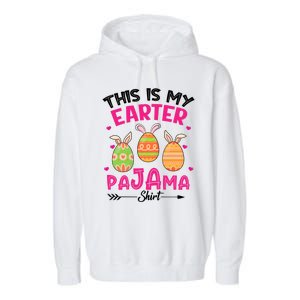 Funny Easter Egg Bunny Ears This Is My Easter Pajama Gift Garment-Dyed Fleece Hoodie