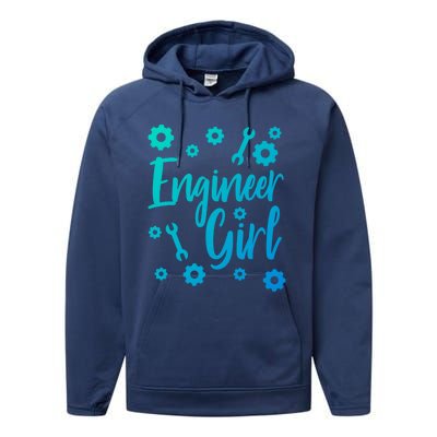 Female Engineer Engineering Major Student Funny Gift Cute Gift Performance Fleece Hoodie