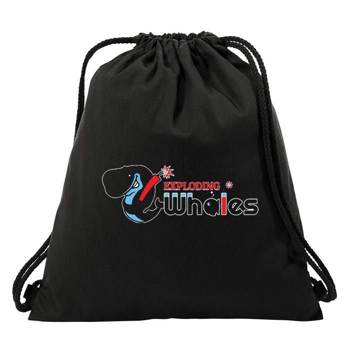 Funny Eugene Emeralds Exploding Whales Drawstring Bag