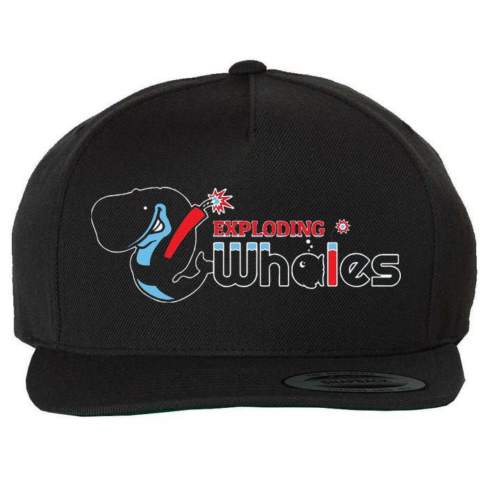 Funny Eugene Emeralds Exploding Whales Wool Snapback Cap