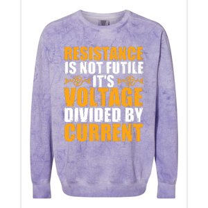 Funny Electrical Engineer Jokes Resistance Formula Colorblast Crewneck Sweatshirt