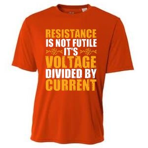 Funny Electrical Engineer Jokes Resistance Formula Cooling Performance Crew T-Shirt