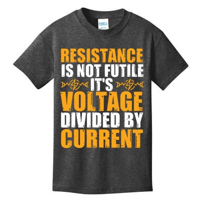 Funny Electrical Engineer Jokes Resistance Formula Kids T-Shirt