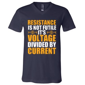 Funny Electrical Engineer Jokes Resistance Formula V-Neck T-Shirt