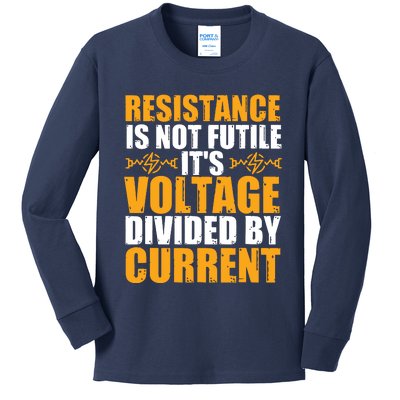 Funny Electrical Engineer Jokes Resistance Formula Kids Long Sleeve Shirt