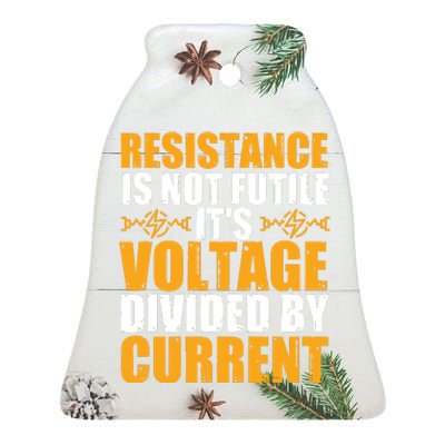 Funny Electrical Engineer Jokes Resistance Formula Ceramic Bell Ornament