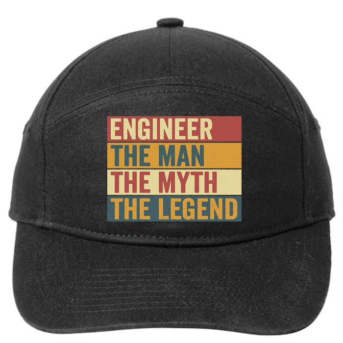 Funny Engineer Engineering Legend Saying 7-Panel Snapback Hat