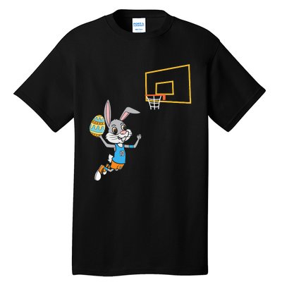 Funny Easter Egg Bunny Dunk Basketball Game Easter Tall T-Shirt