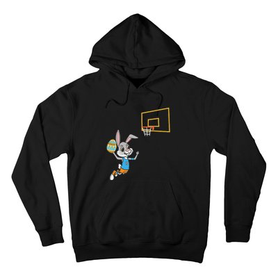 Funny Easter Egg Bunny Dunk Basketball Game Easter Hoodie