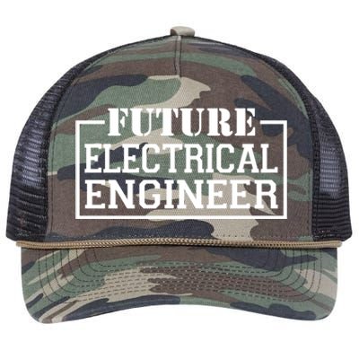 Future Electrical Engineer Funny Electrical Technological Gift Retro Rope Trucker Hat Cap