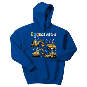 Funny Eggscavator Easter Egg Hunt Construction Trucks Kids Hoodie