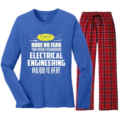 Funny Electrical Engineering Major Design Have No Fear Meaningful Gift Women's Long Sleeve Flannel Pajama Set 