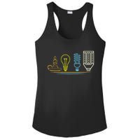 Funny Electrician Engineer Light Bulb Electricity Ladies PosiCharge Competitor Racerback Tank