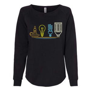 Funny Electrician Engineer Light Bulb Electricity Womens California Wash Sweatshirt